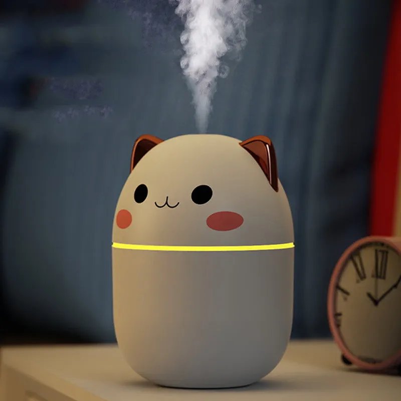 200ml Air Humidifier Cute Kawaiil Aroma Diffuser With Night Light Cool