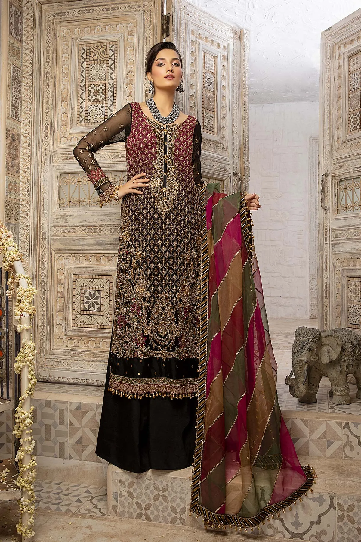 3-Pc Charizma Unstitched Formal Chiffon Collection DJ22-02