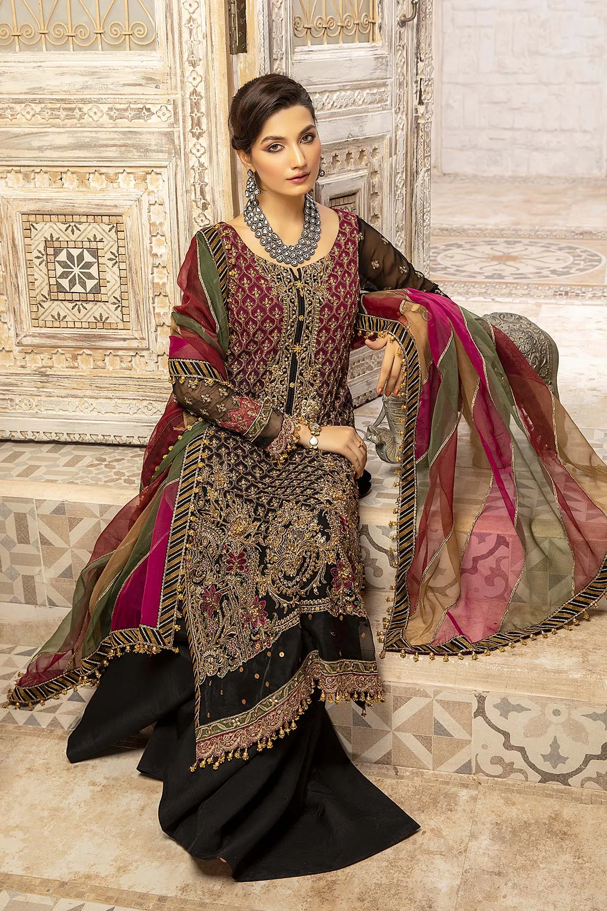 3-Pc Charizma Unstitched Formal Chiffon Collection DJ22-02