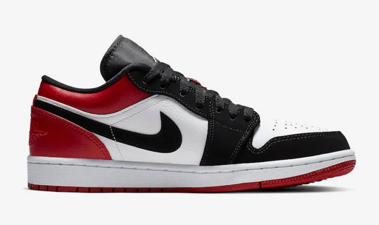 Air Jordan 1 Low Black Toe White Black Gym Red 553558-116