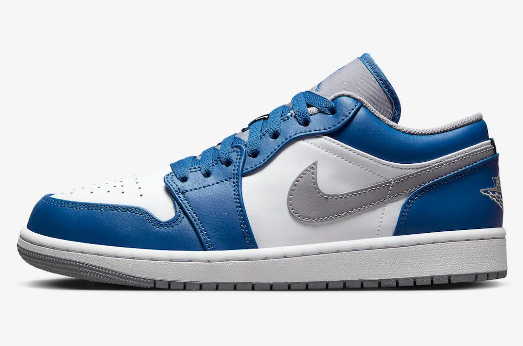 Air Jordan 1 Low True Blue Cement Grey White 553558-412