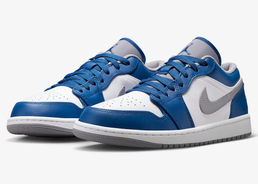 Air Jordan 1 Low True Blue Cement Grey White 553558-412