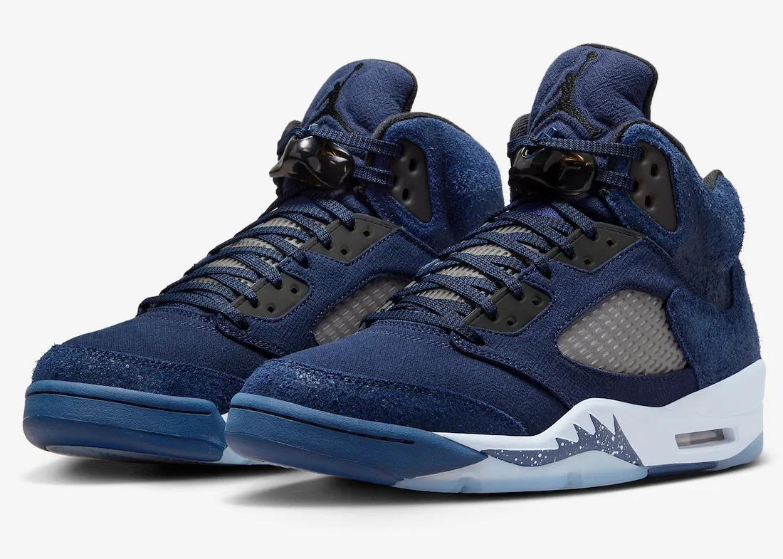 Air Jordan 5 Retro Georgetown Midnight Navy Black Football Grey FD6812-400