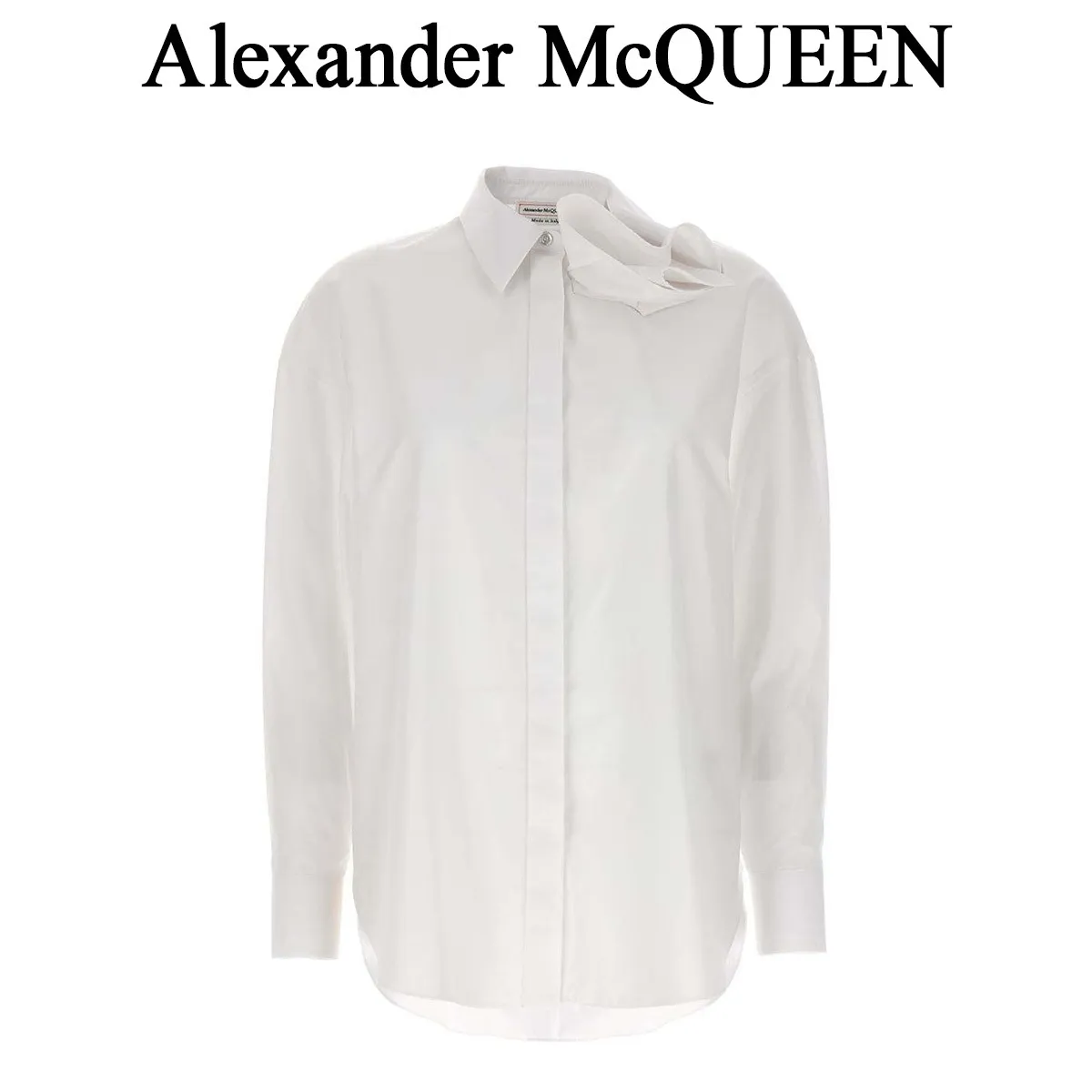 alexander mcqueen  |Casual Style Long Sleeves Plain Cotton Party Style