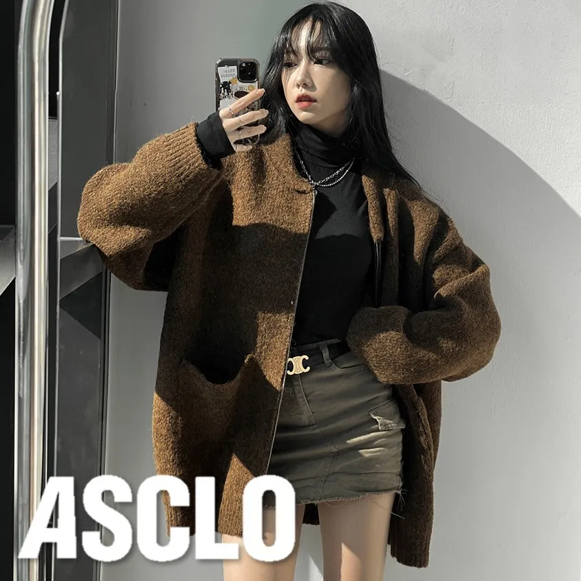 ASCLO  |Casual Style Unisex Wool Street Style Long Sleeves