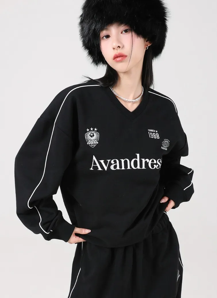 AVANDRESS  |Unisex Street Style Logo Sweatshirts