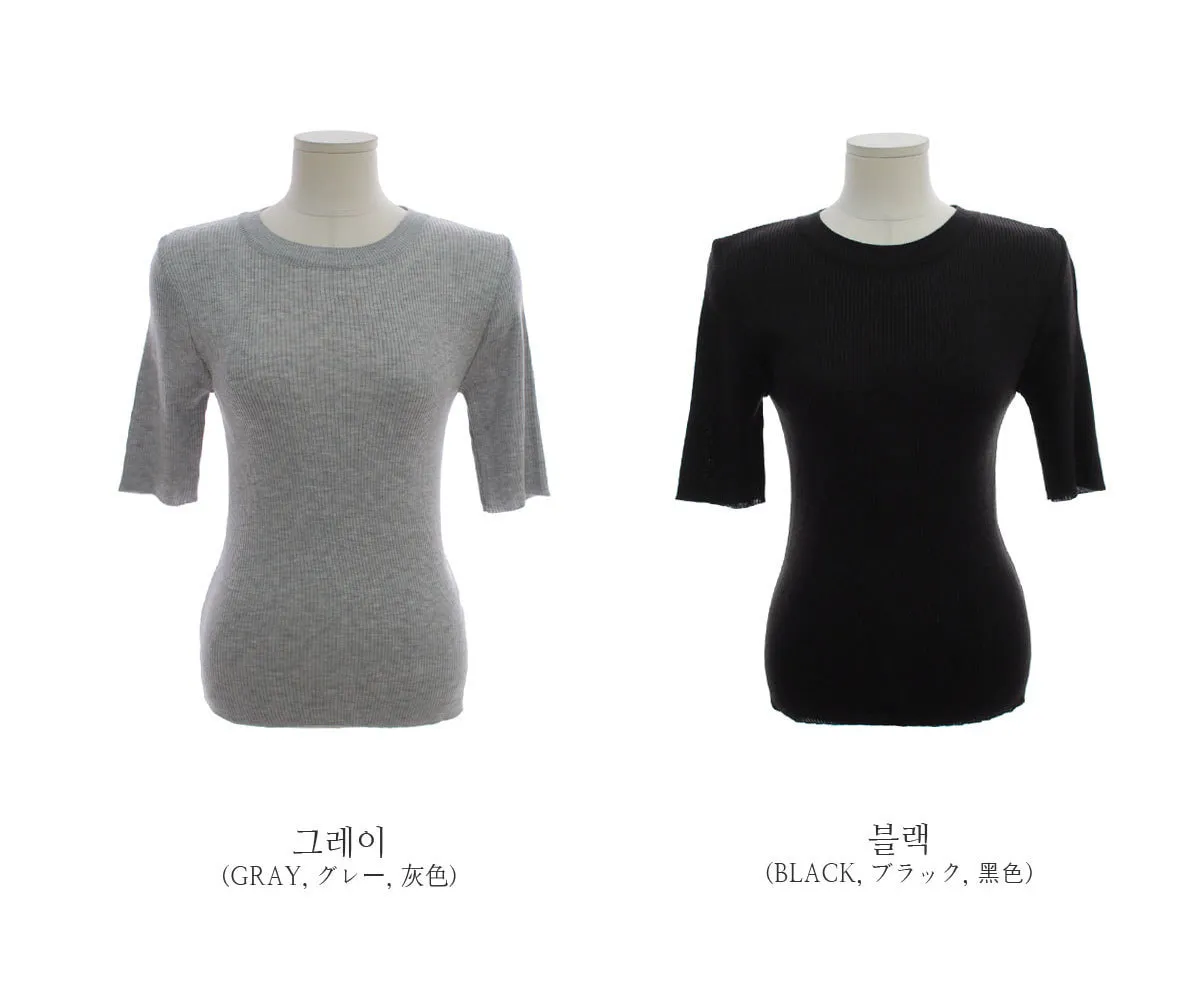 BADDIARY  |Casual Style U-Neck Plain Short Sleeves Office Style