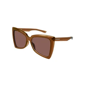 Balenciaga Sunglass Woman Brown Brown Brown BB0174S-005