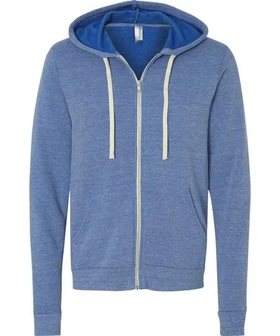 BELLA+CANVAS Men's Triblend Sponge Fleece Full-Zip Hoodie