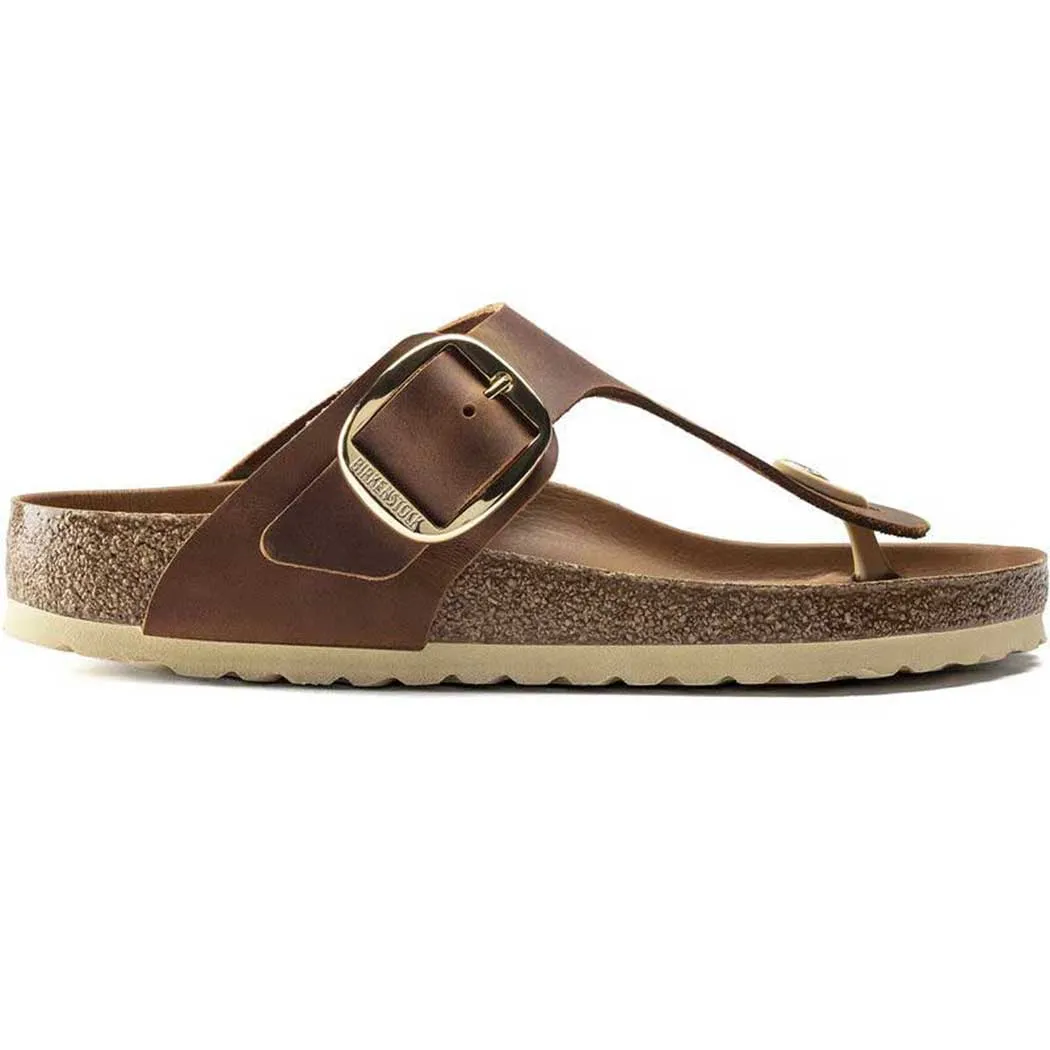 Birkenstock Gizeh Big Buckle Sandal Cognac Oiled Leather (Women's)