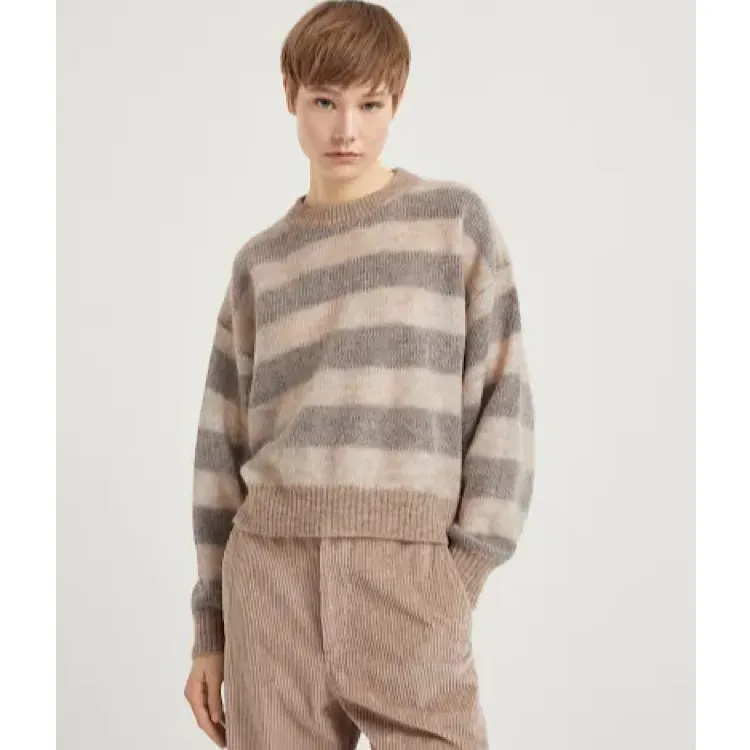 BRUNELLO CUCINELLI  |Stripes Casual Style Wool Office Style Elegant Style