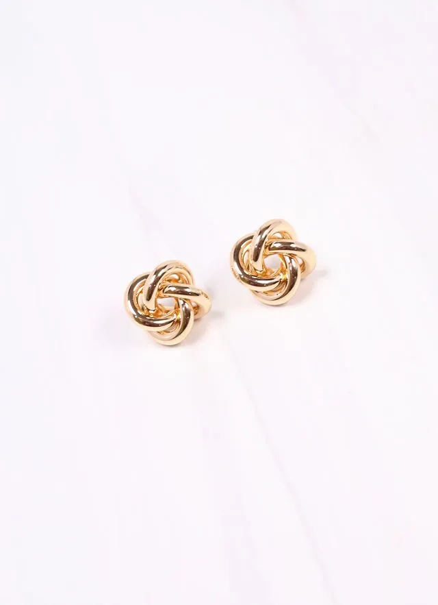 Casella Knot Stud Earring GOLD