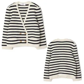 CELINE  |Stripes Casual Style Wool Street Style Long Sleeves Plain