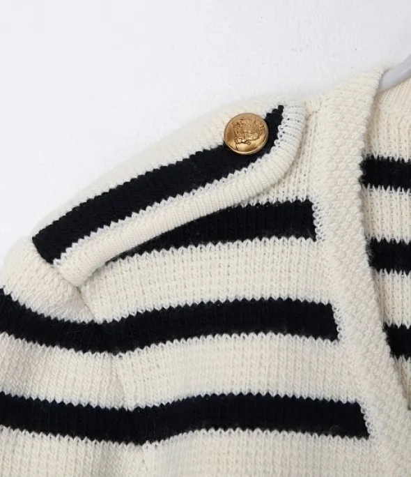 CELINE  |Stripes Casual Style Wool Street Style Long Sleeves Plain