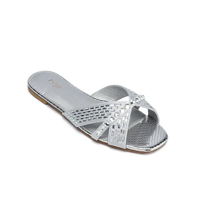 Cut-work Mirror Diamante Sandal MY 326