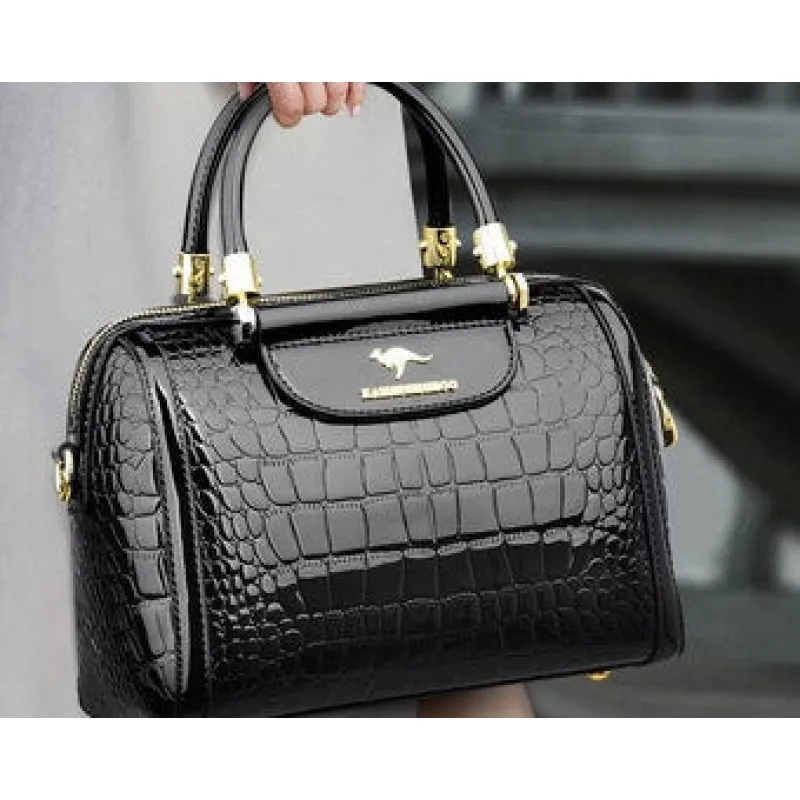 Designer Crocodile Pattern Messenger Crossbody Shoulder Handbags for Women