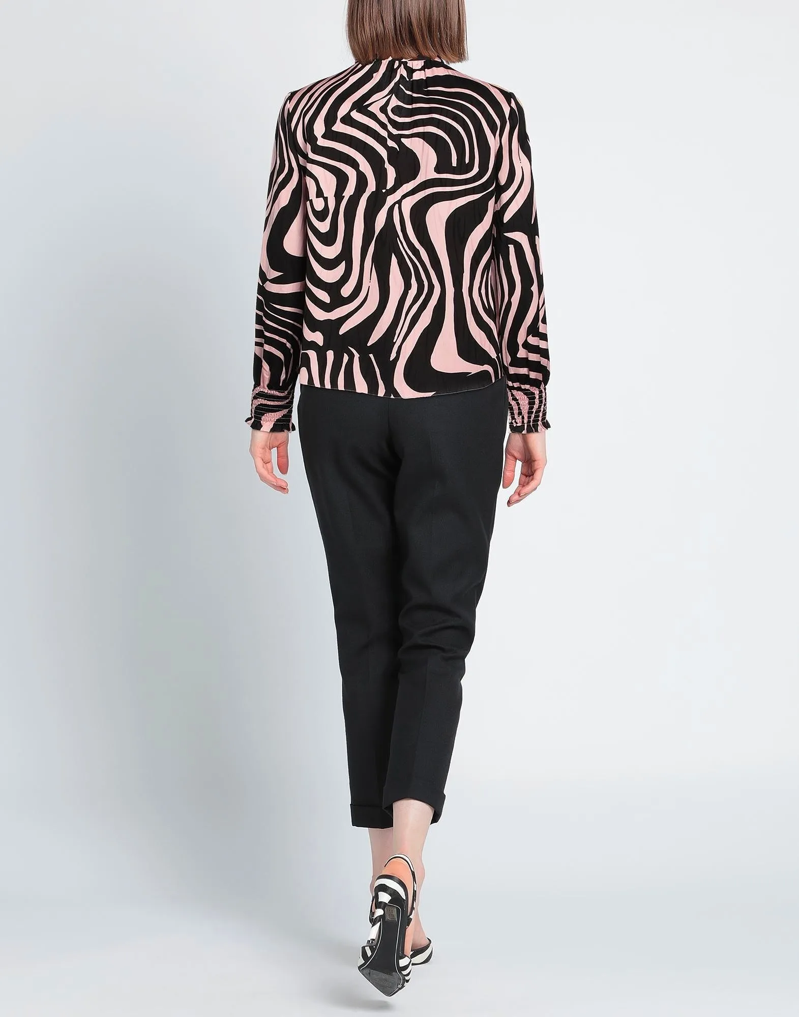 DIANE von FURSTENBERG  |Zebra Patterns Casual Style Long Sleeves Office Style