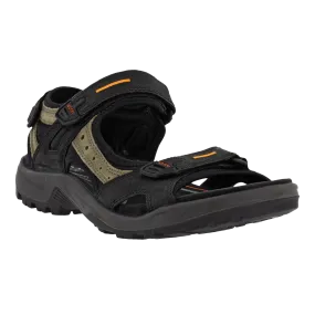 ECCO Mens Yucatan Sport Sandal- Black/Mole/Black