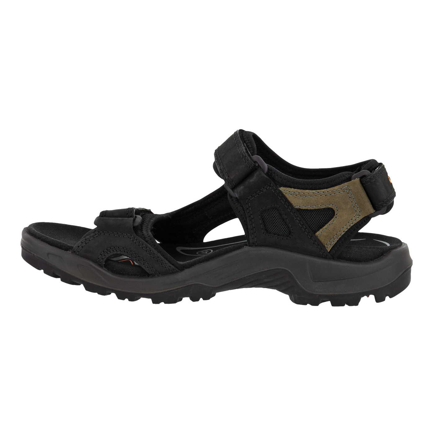 ECCO Mens Yucatan Sport Sandal- Black/Mole/Black