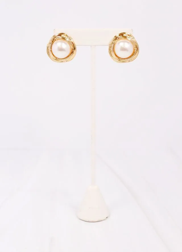 Enoch Pearl Stud Earring GOLD