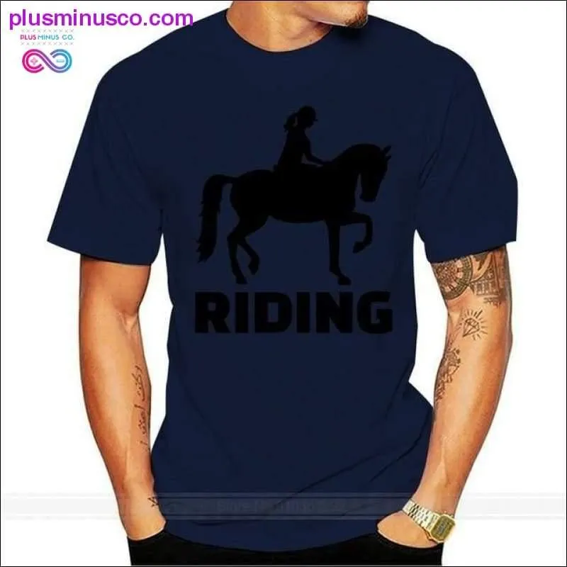 Finland Horse Riding Girl Club T Shirt Big Size Navy Blue