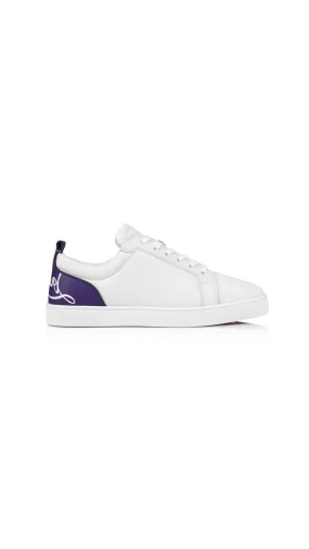 Fun Louis Junior Sneakers In Smooth calf leather - White