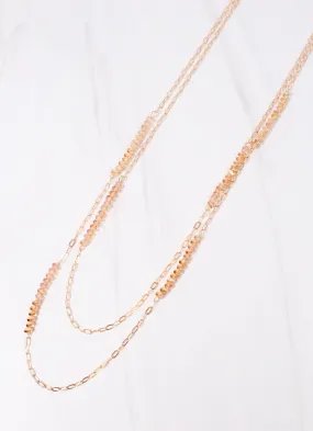 Garner Layered Long Necklace NATURAL