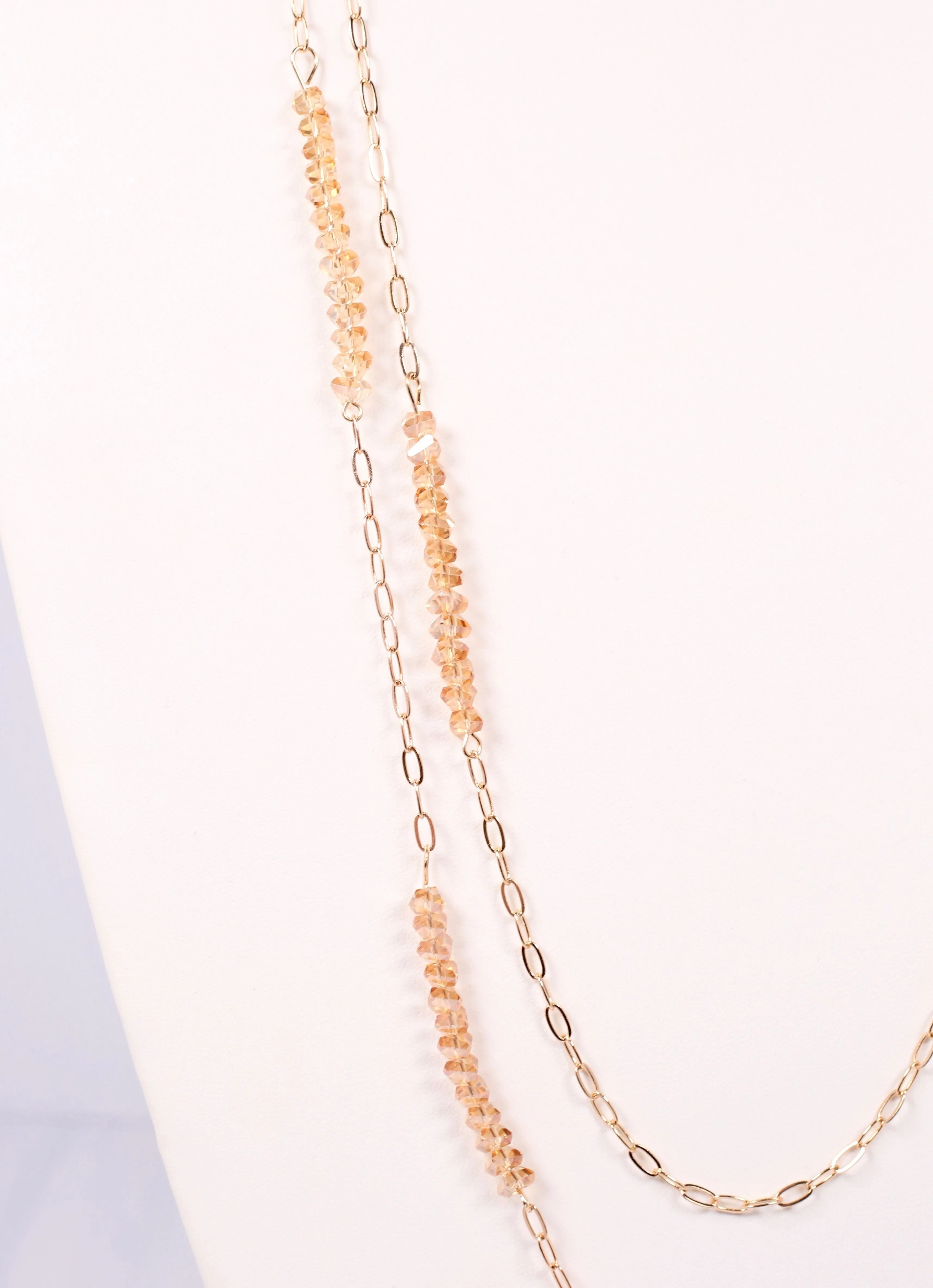 Garner Layered Long Necklace NATURAL