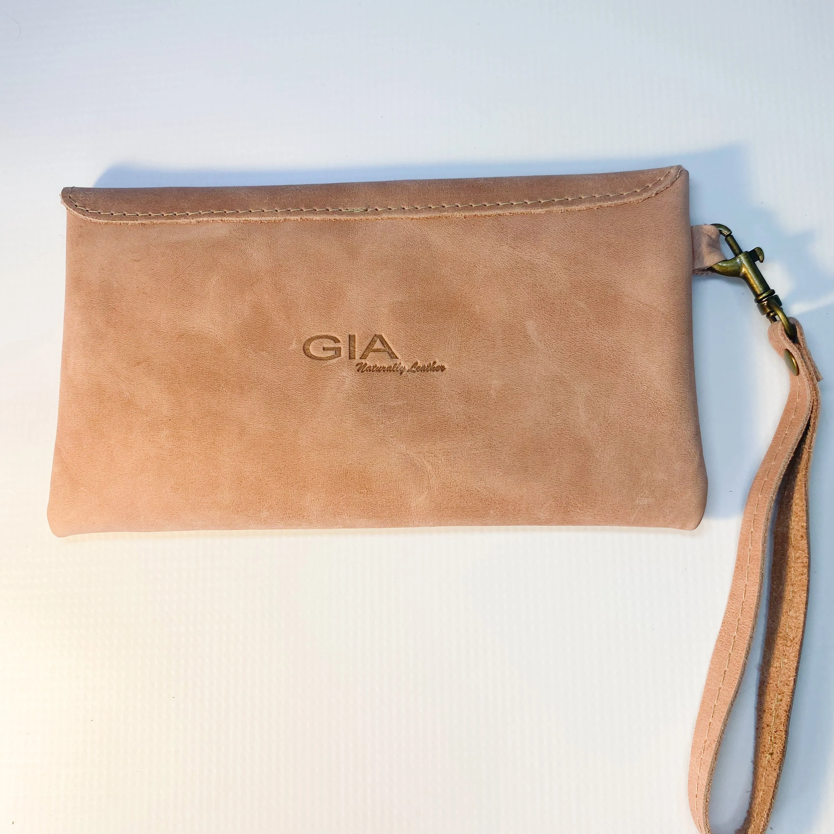 Gia leather pink cellphone purse