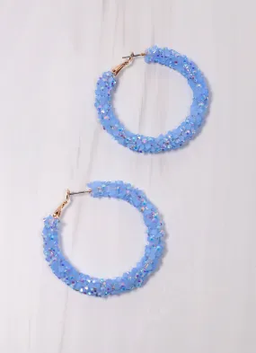 Granville Rhinestone Hoop Earring BLUE