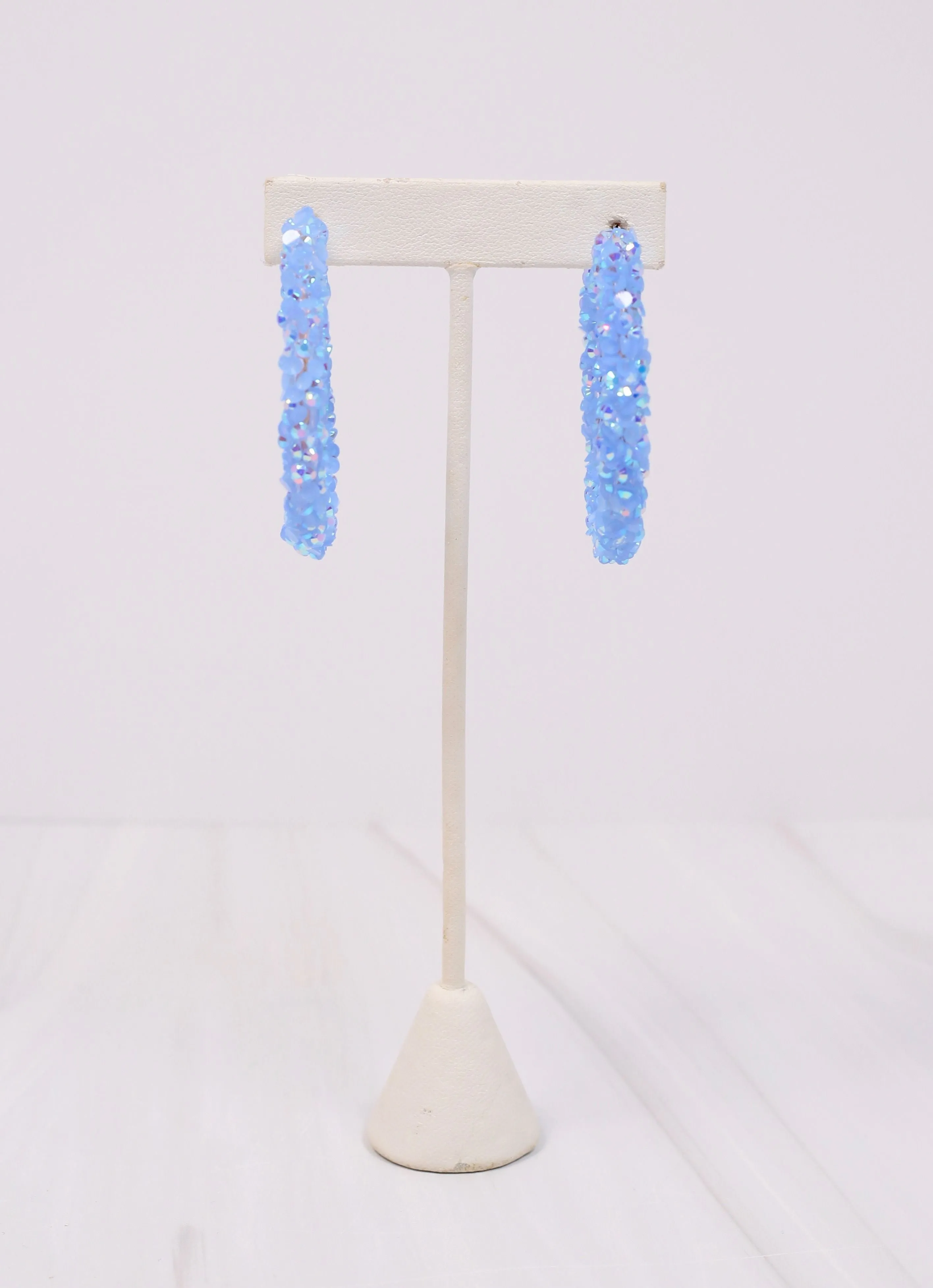 Granville Rhinestone Hoop Earring BLUE