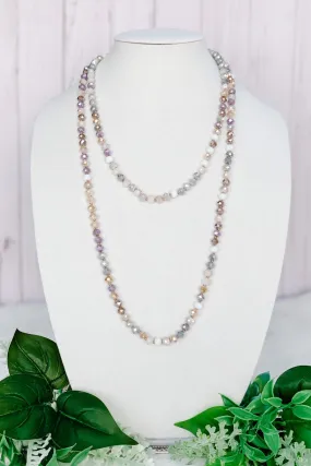 Grey Tones Crystal 60 Necklace