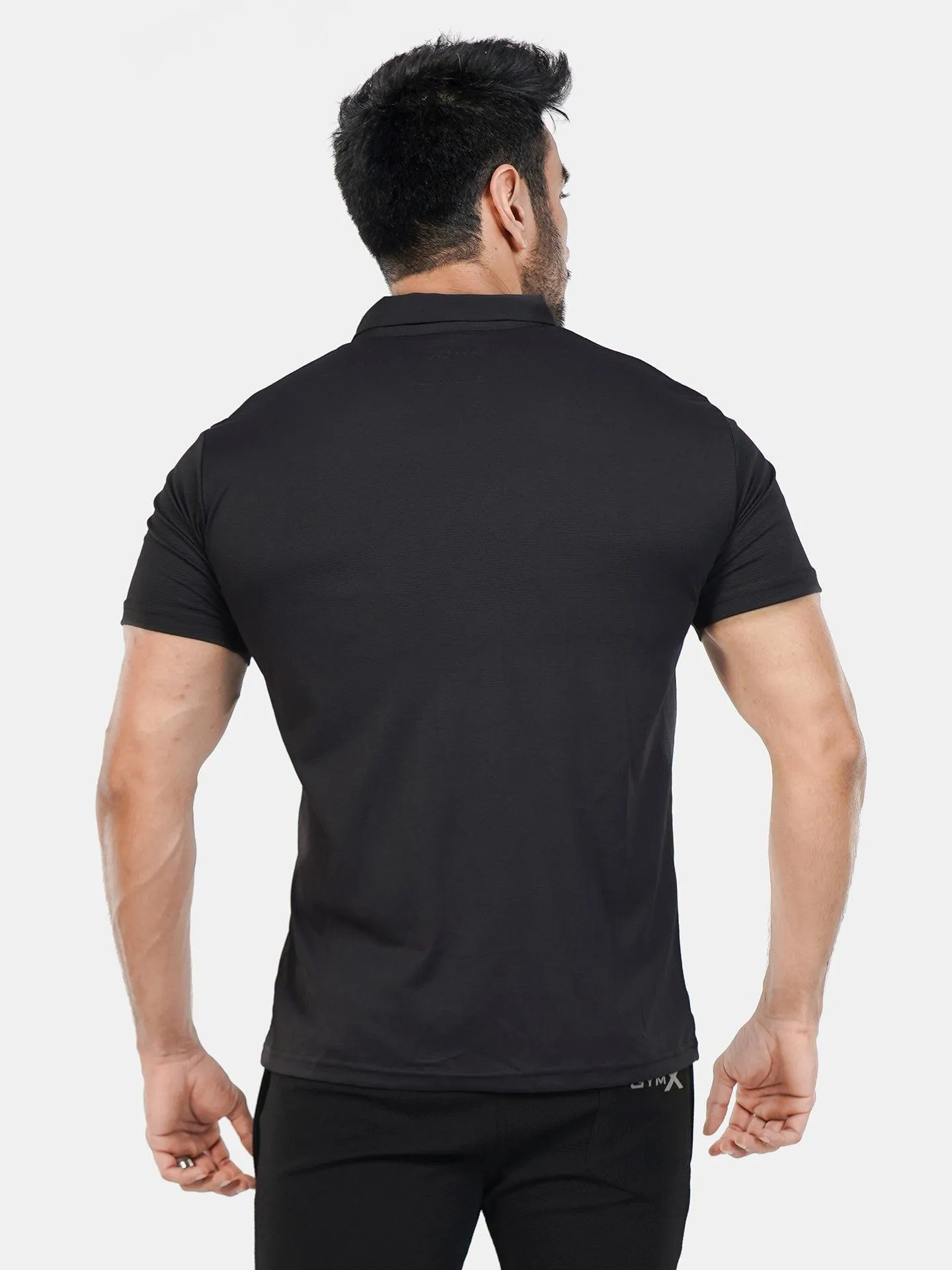 GymX Polo Tech Tee: Wicked Black