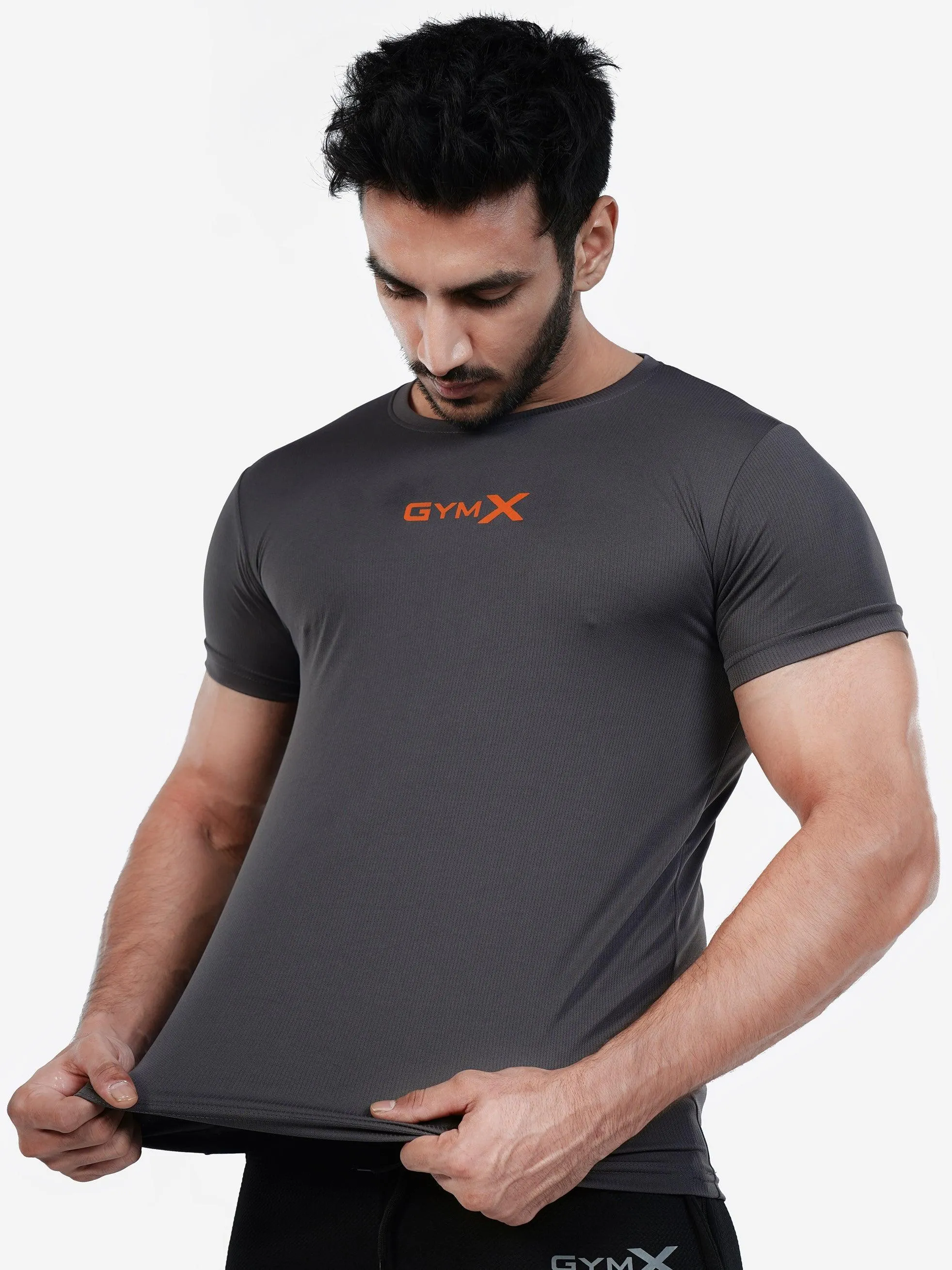 GymX Ultra Lite Tee: Bullet Grey - Sale