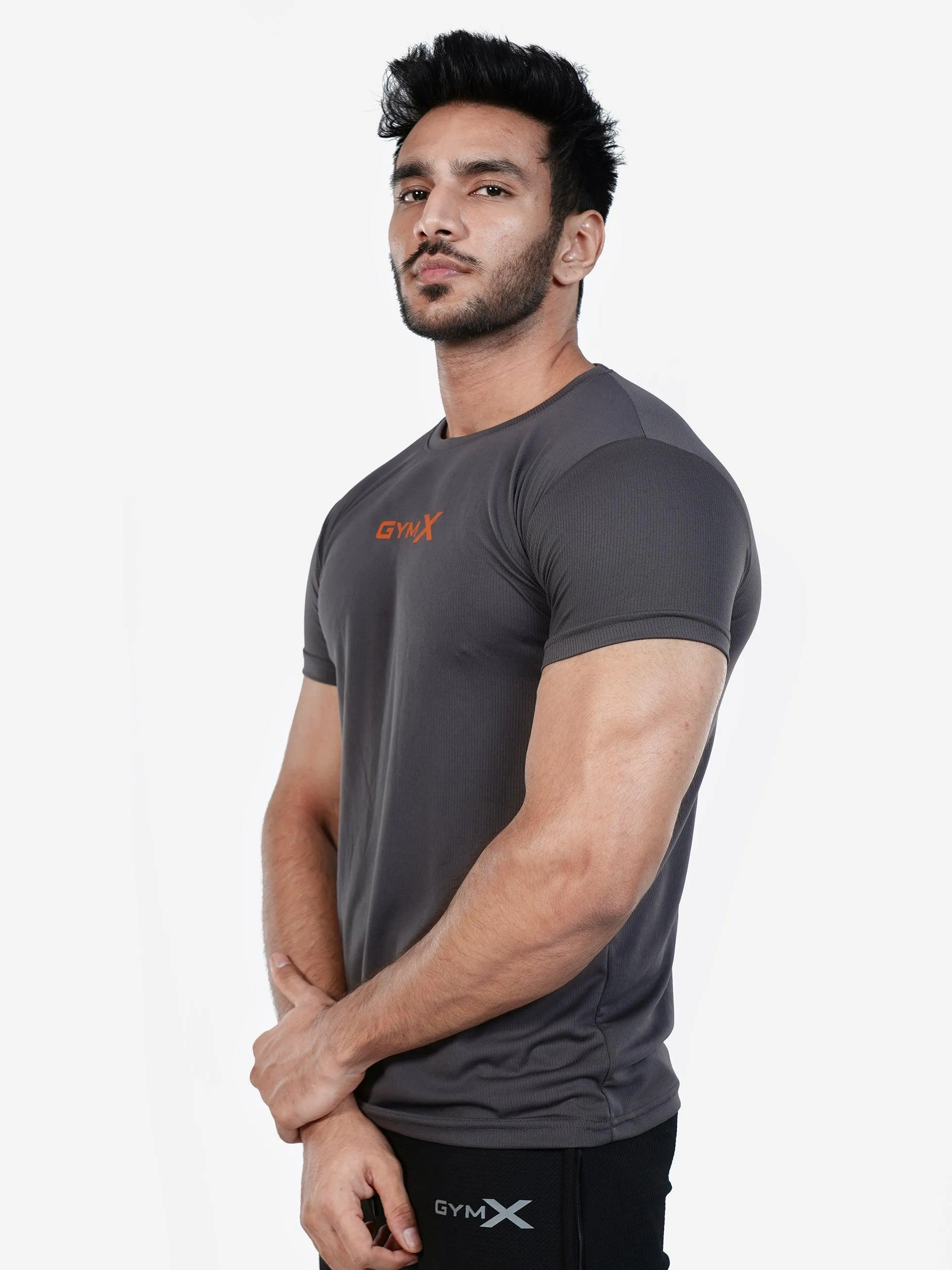 GymX Ultra Lite Tee: Bullet Grey - Sale