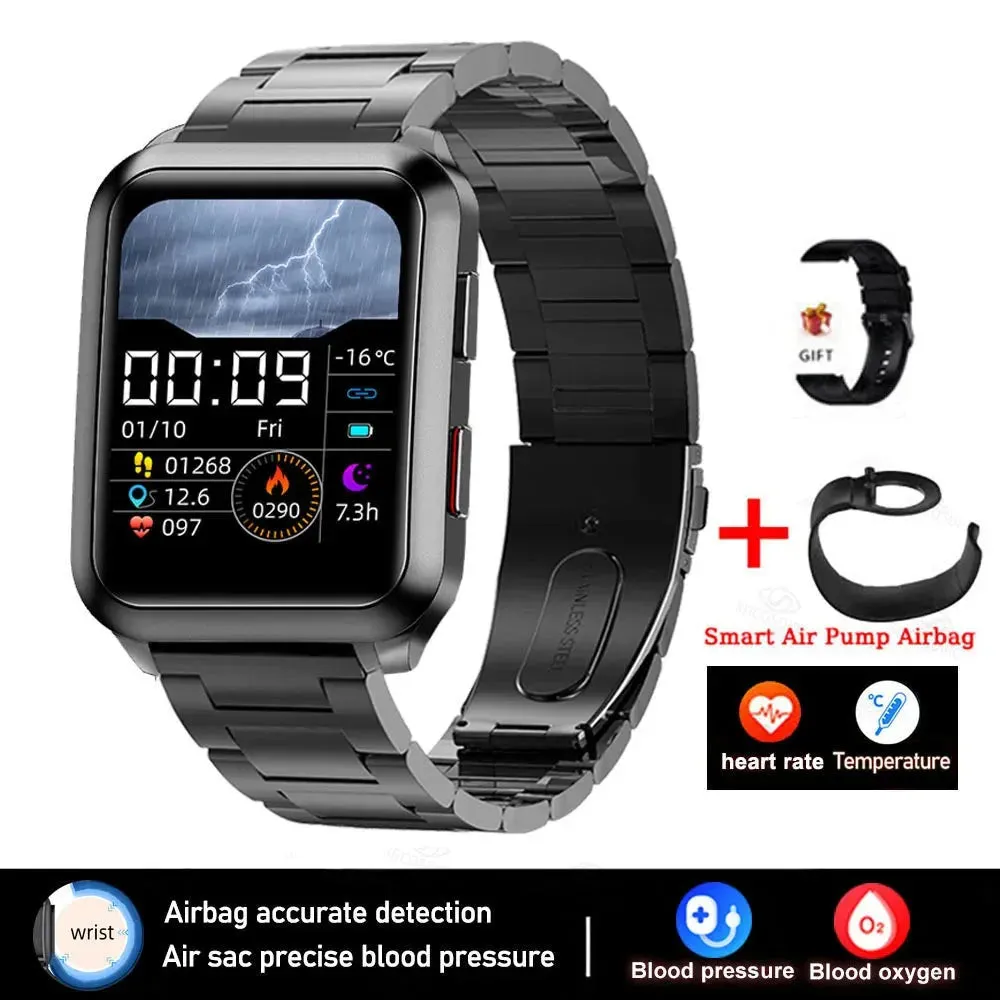 Health Air Sac Accurate Blood Pressure Heart Rate Monitor Bluetooth Smartwatch