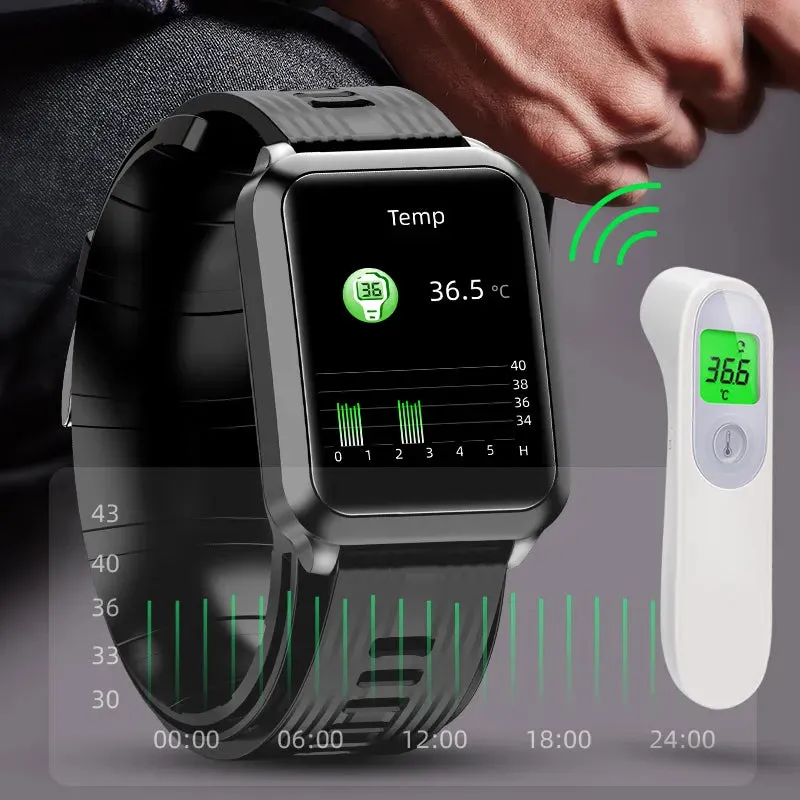 Health Air Sac Accurate Blood Pressure Heart Rate Monitor Bluetooth Smartwatch