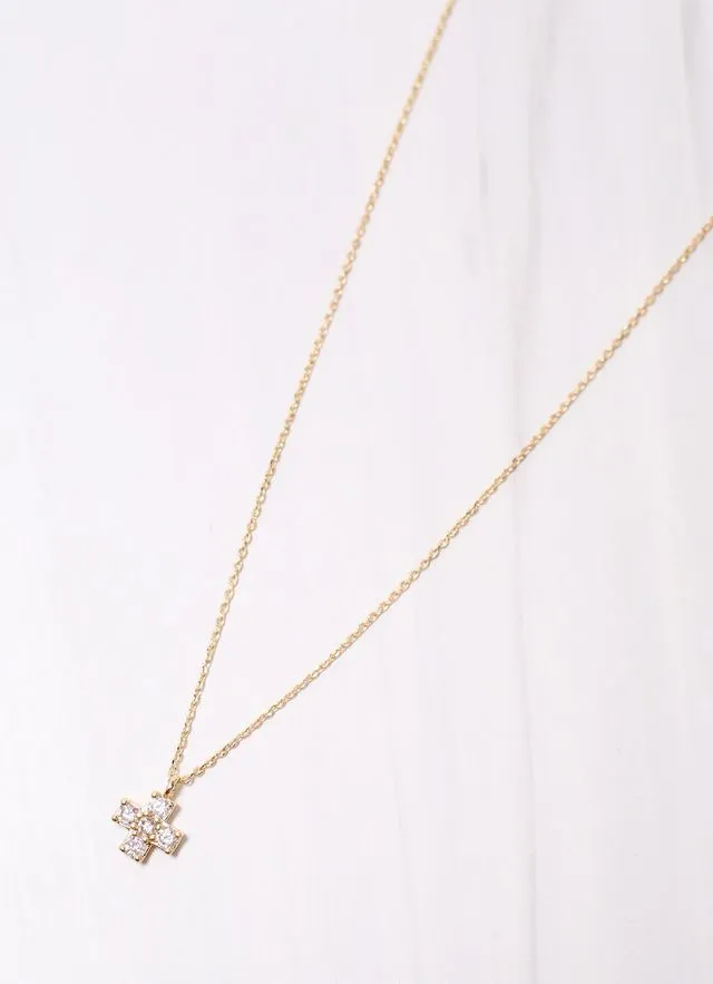 Herdman CZ Cross Necklace GOLD