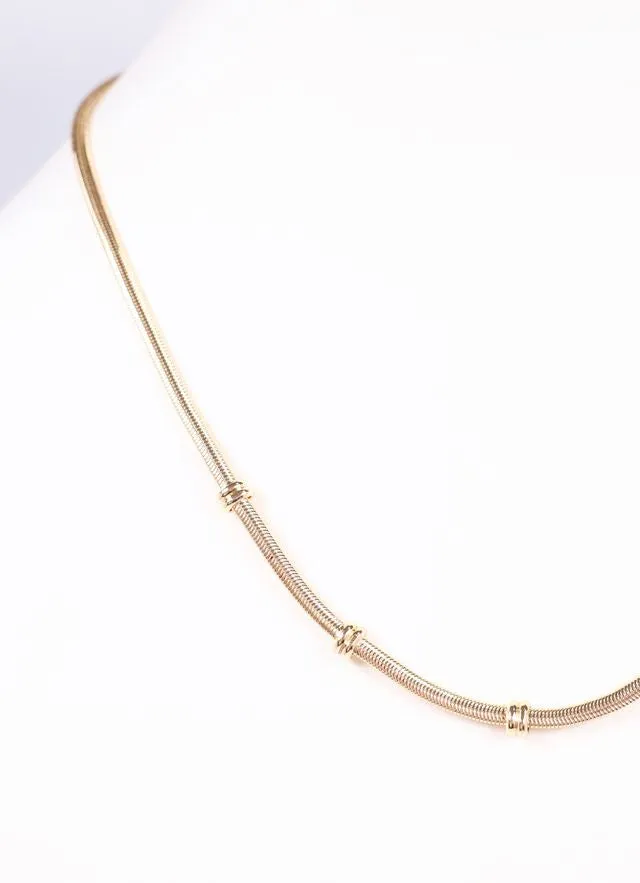 Heron Flat Chain Necklace GOLD