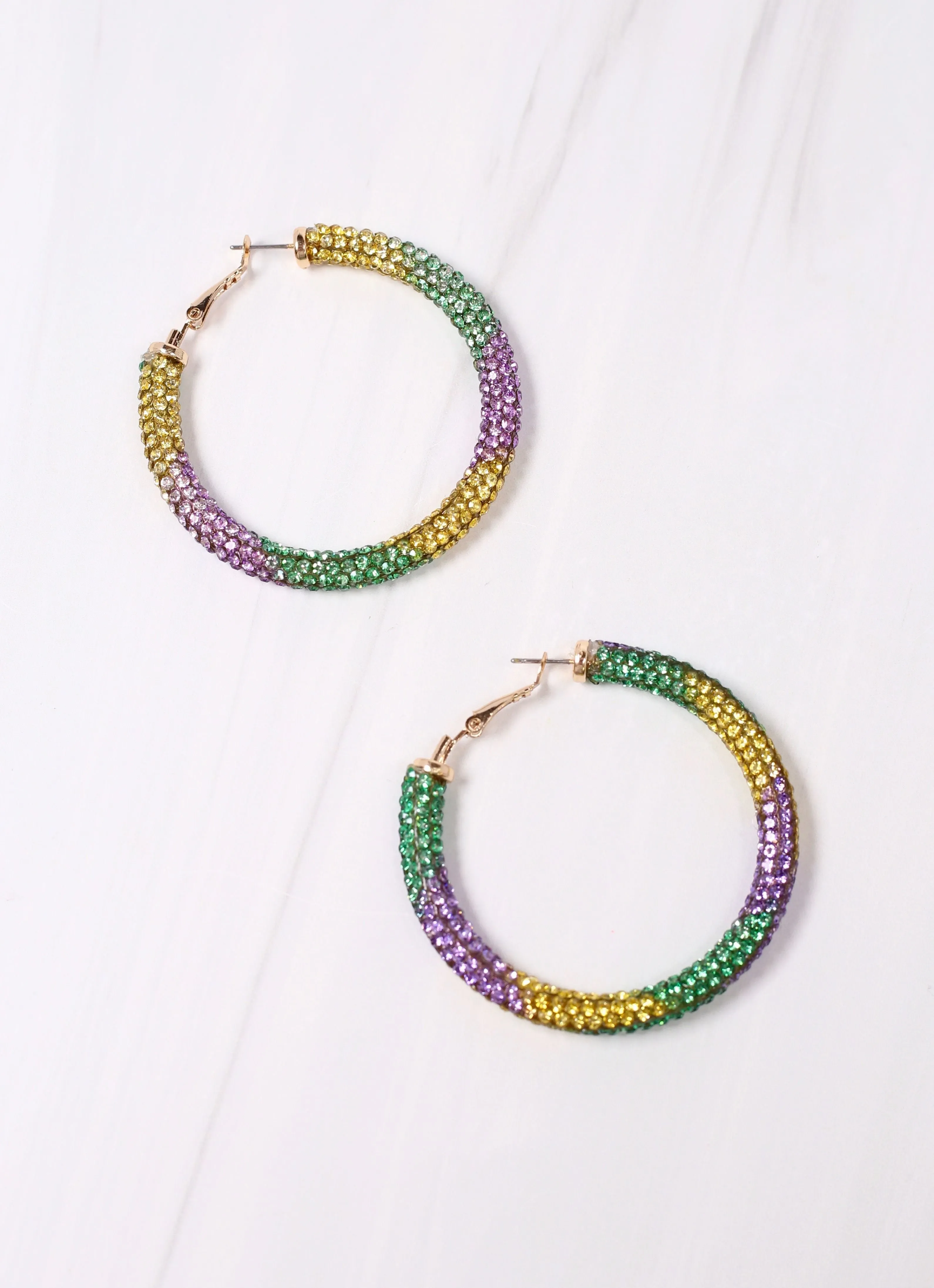 Jayme Rhinestone Hoop Earring MULTI