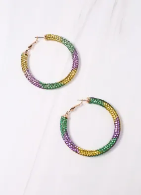 Jayme Rhinestone Hoop Earring MULTI