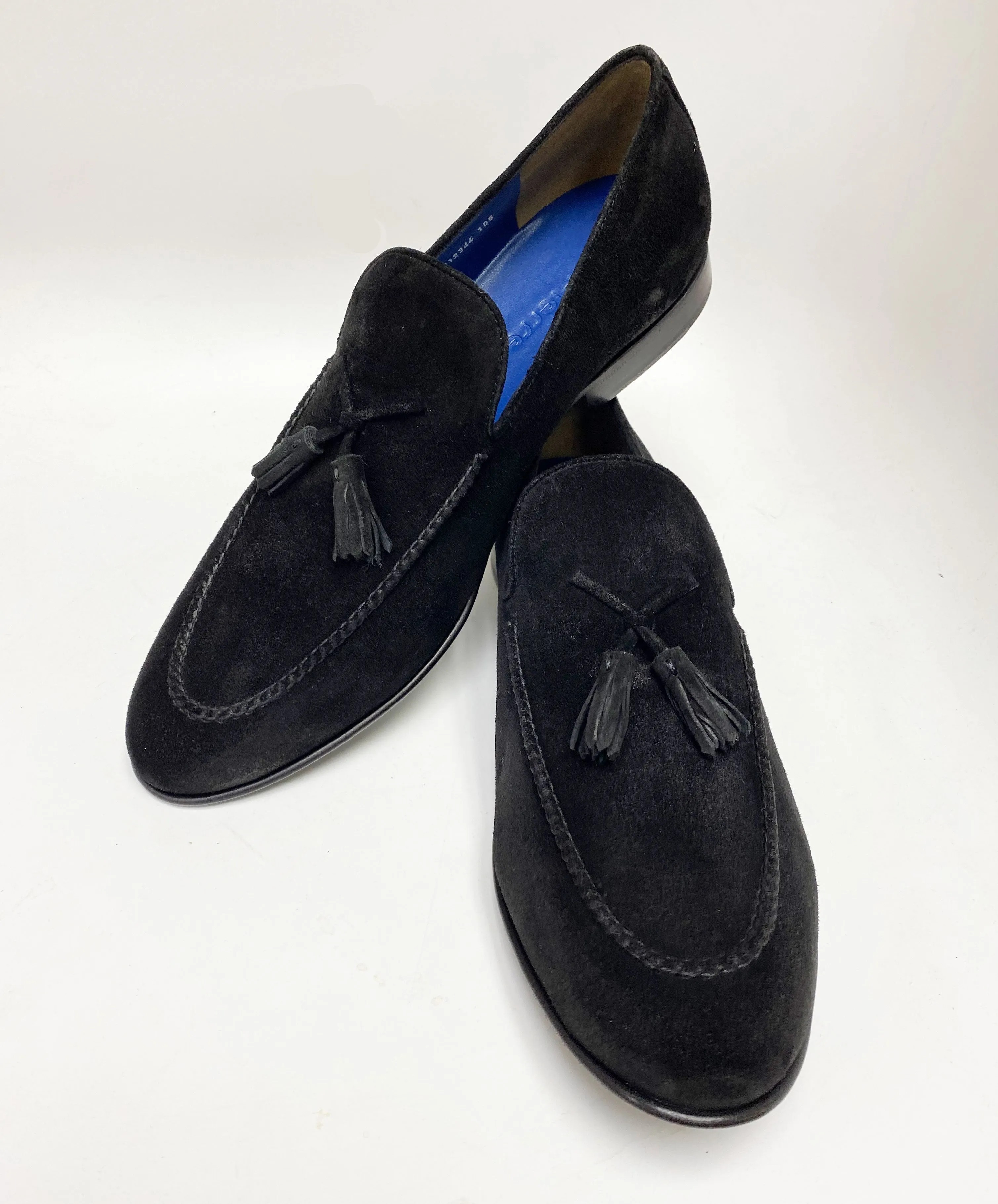 Jean Pierre Suede Tasseled Loafer Black