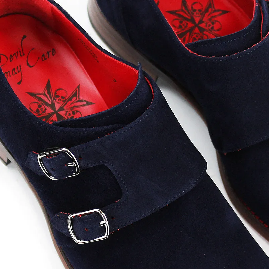 Jeffery West - Hunger Blood Monk Strap Shoes in Navy