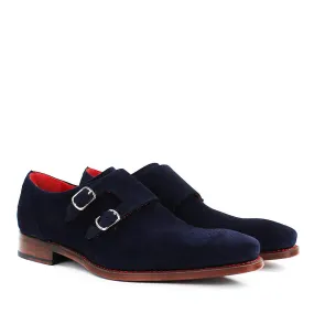 Jeffery West - Hunger Blood Monk Strap Shoes in Navy