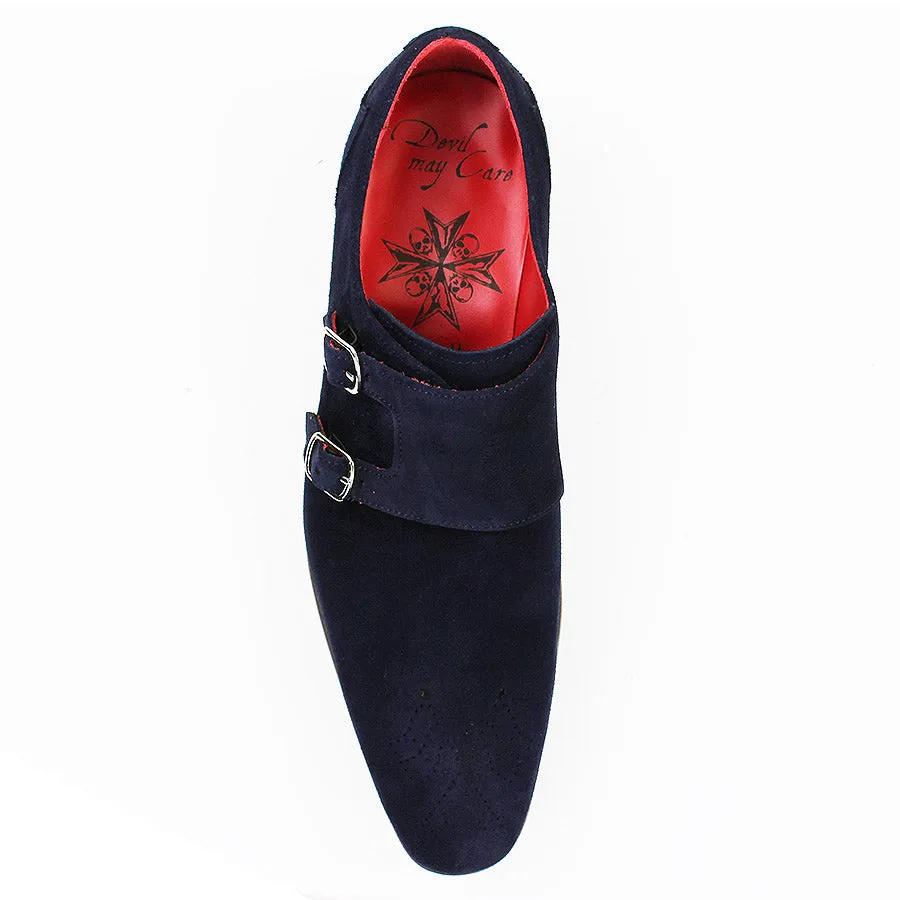 Jeffery West - Hunger Blood Monk Strap Shoes in Navy