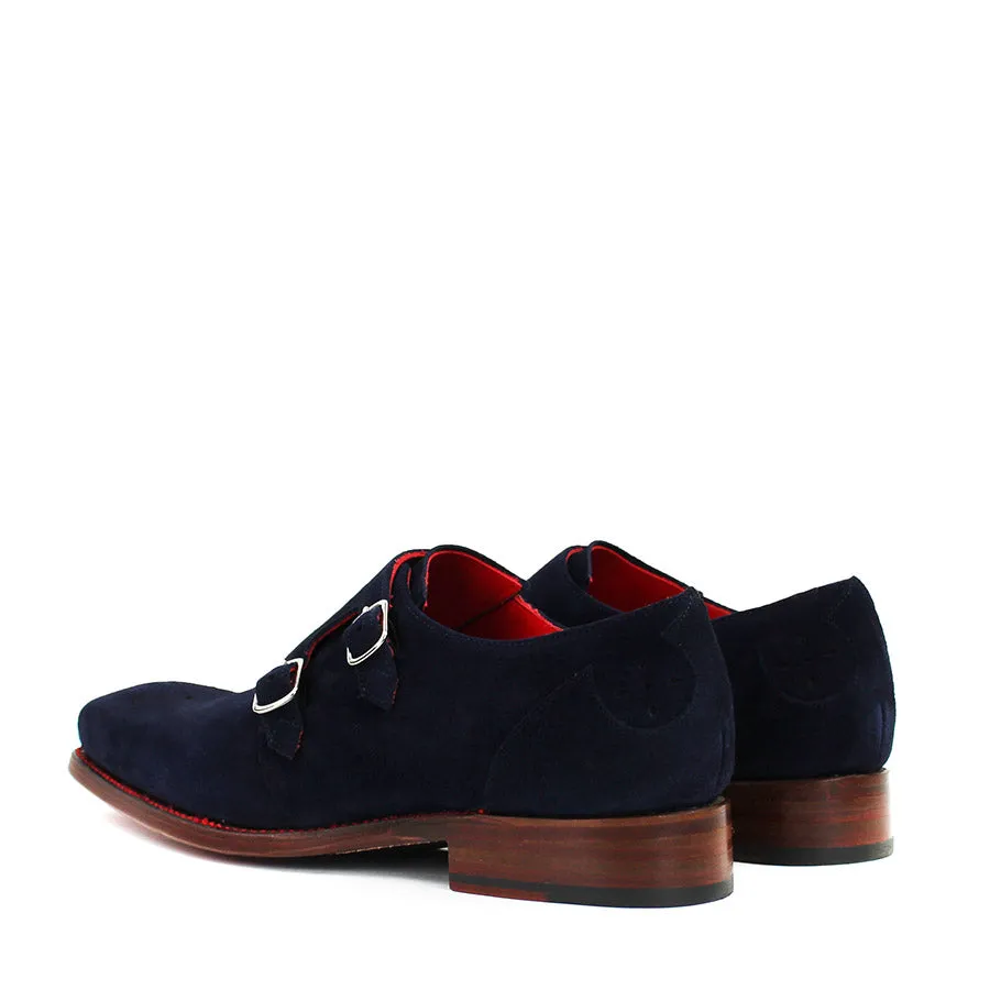 Jeffery West - Hunger Blood Monk Strap Shoes in Navy