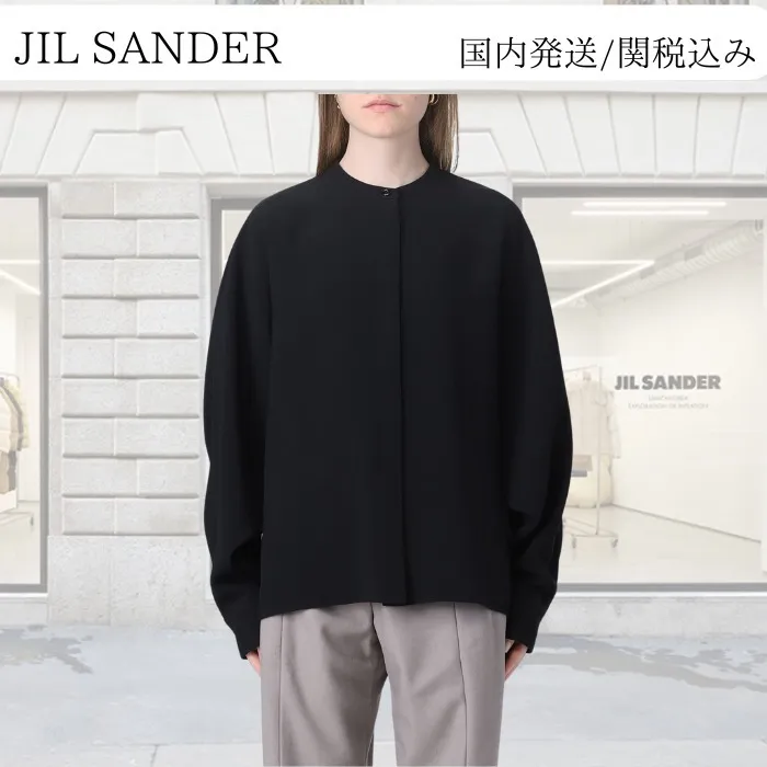 Jil Sander  |Casual Style Street Style Long Sleeves Plain Office Style