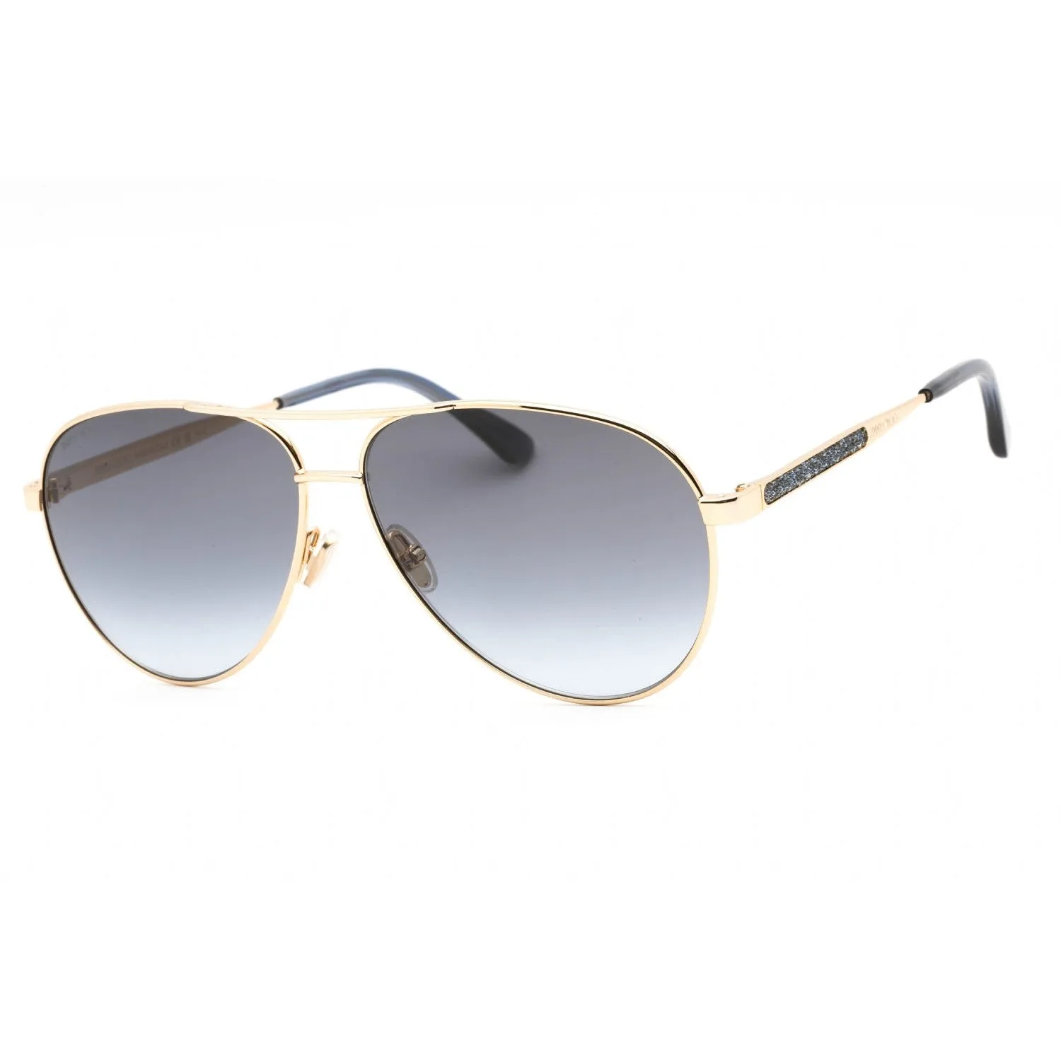 Jimmy Choo JIMENA/S Sunglasses Gold Blue / Grey Shaded Women's