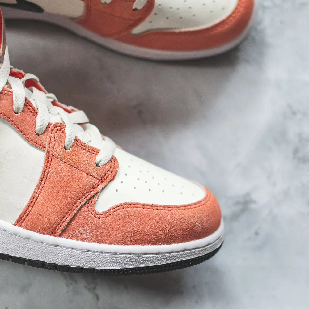 Jordan 1 Mid SE Orange Suede (GS)