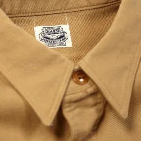 J.S. Homestead Vintage Twill 2 Pocket Work ShirtBeige